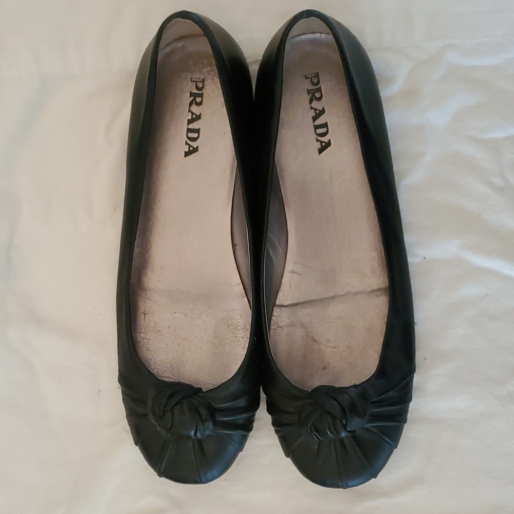 Prada Black Flats